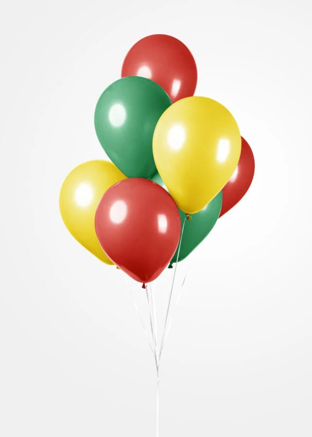 Rood Groen Gele Ballonnen 30cm 100st - Image 2