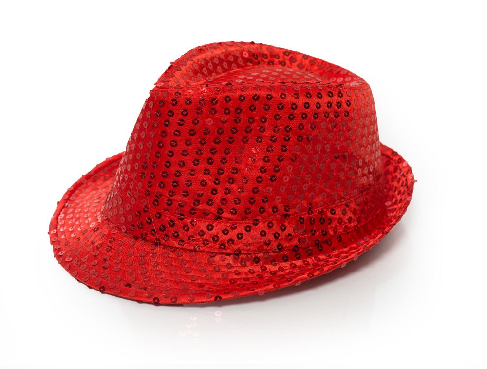 Rood Hoed Pailletten Met Licht - Image 2
