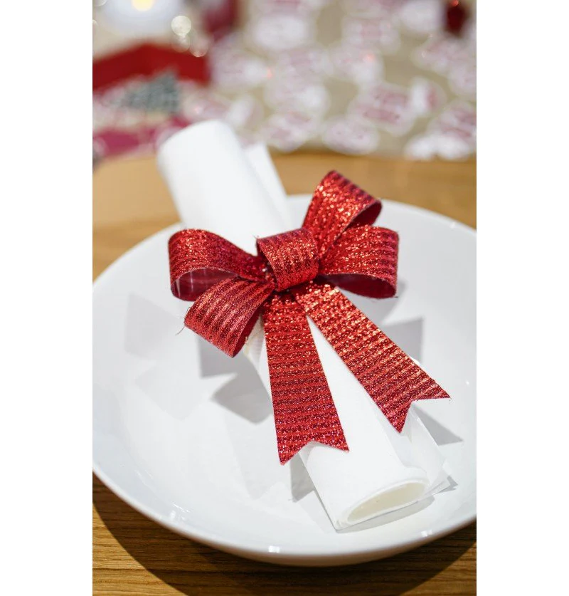 Rood Strik Glitters Strepen 10cm 3st - Image 2