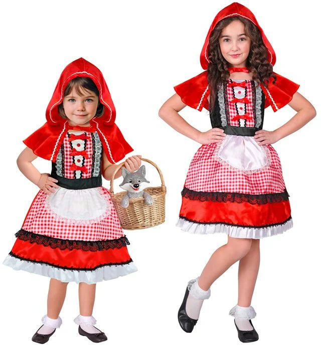 Roodkapje Jurk Rood Wit Meisje - Image 4