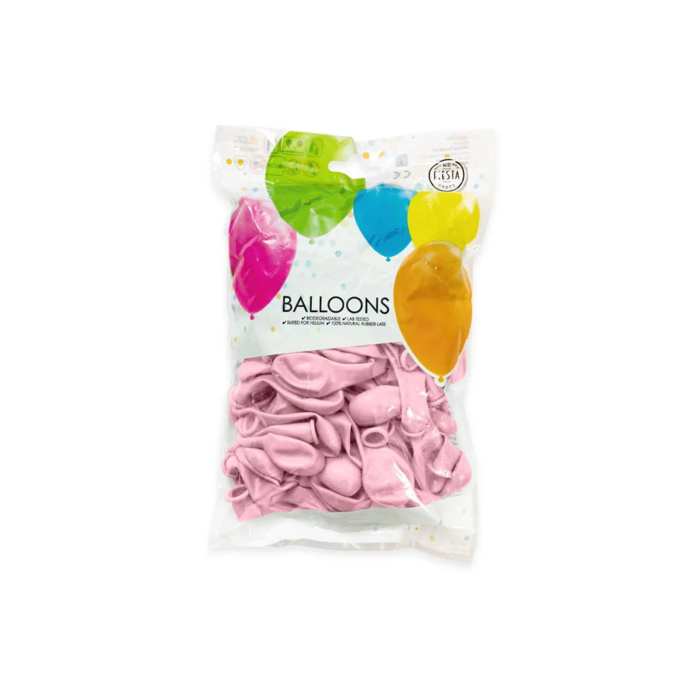 Roze Ballonnen Metallic 13cm 100st - Image 2