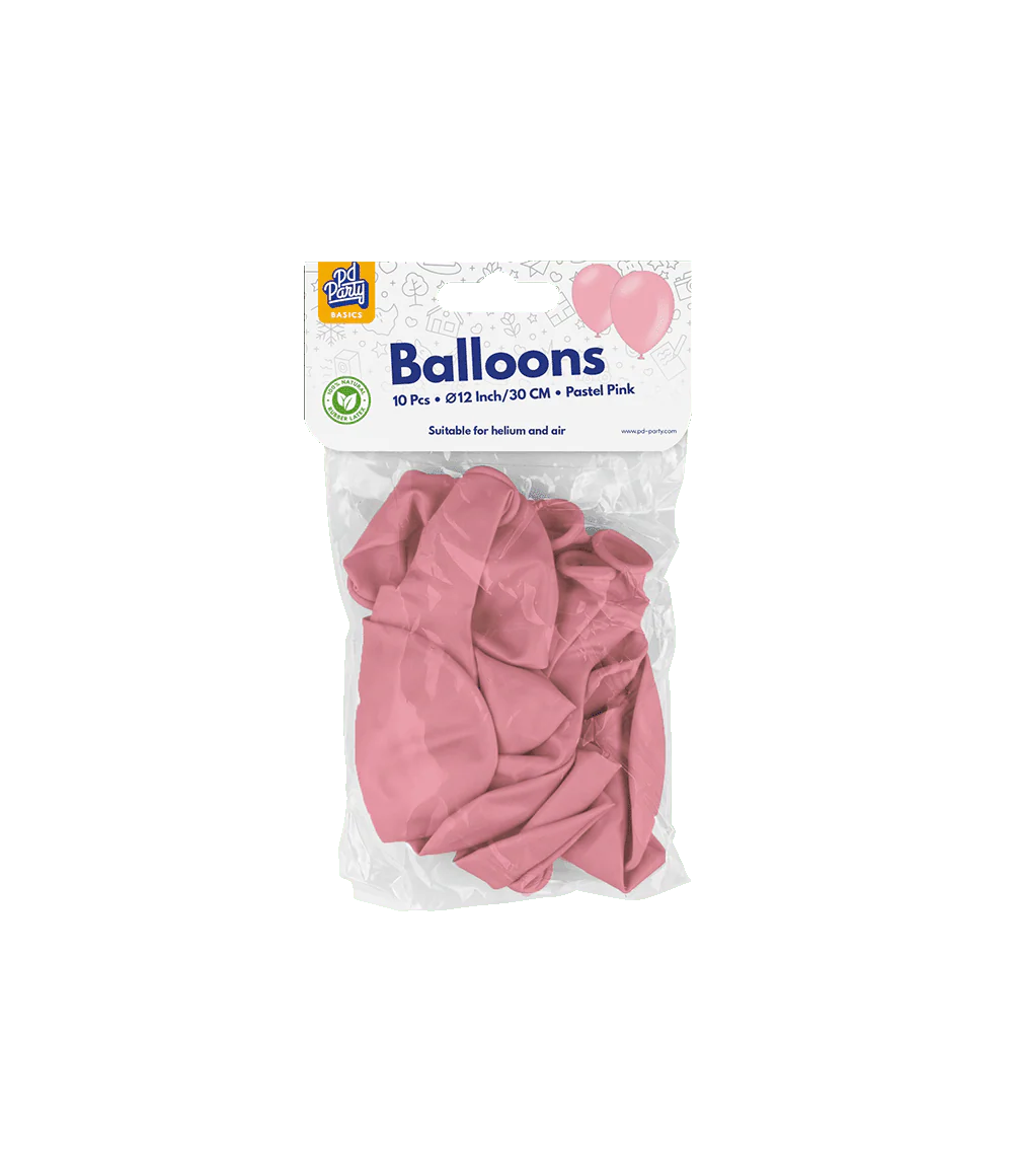 Roze Ballonnen Pastel 30cm 10st - Image 2