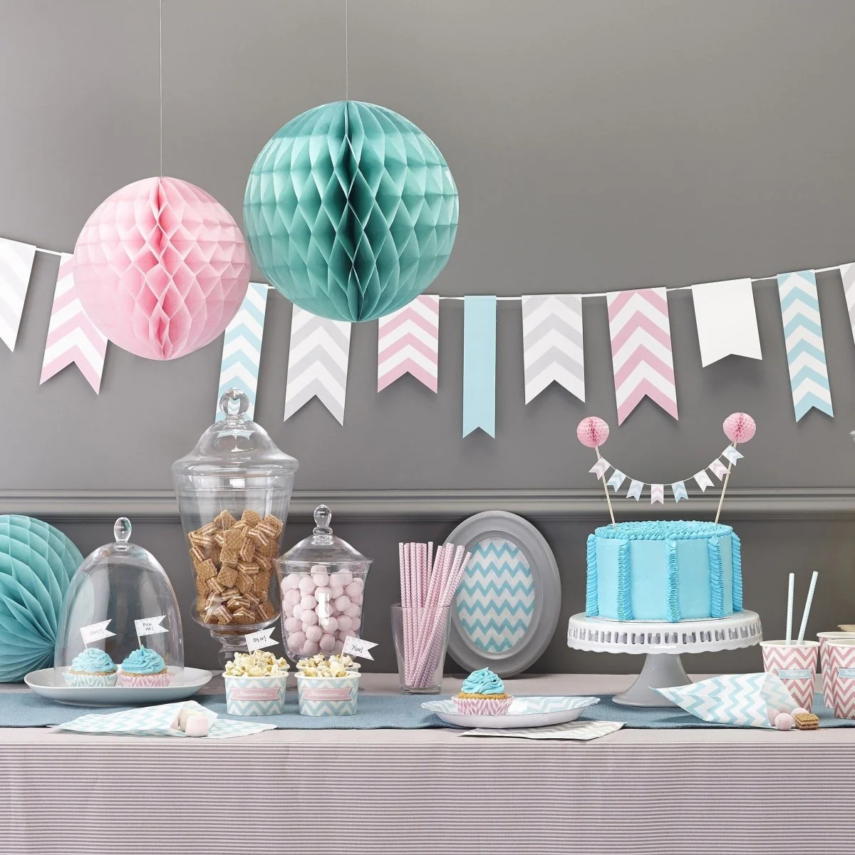 Roze Bekers Gestreept 266ml 8st - Image 4