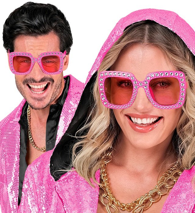 Roze Bril Met Glitters - Image 7