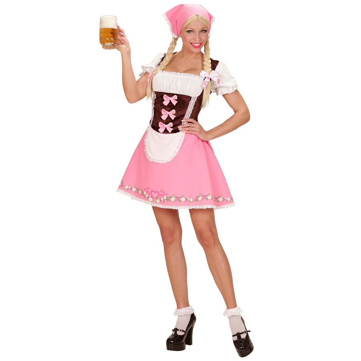 Roze Dirndl Jurk Oktoberfest Dames - Image 2