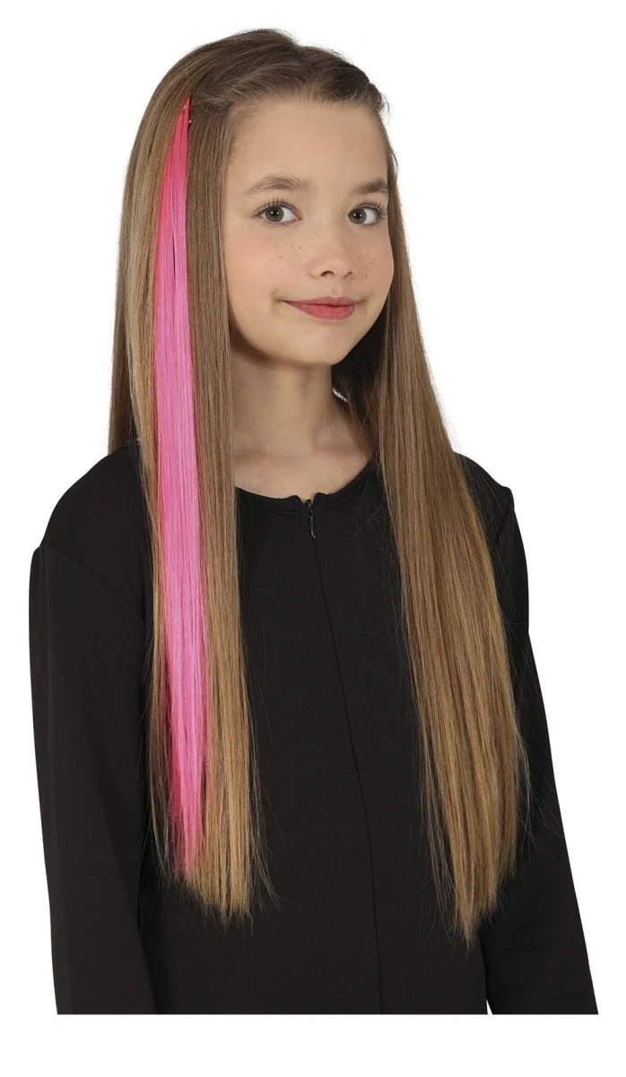 Roze Hair Extension 50cm 3st - Image 4