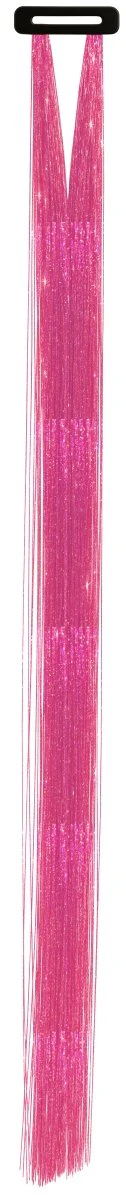Roze Hair Extension Glitters 50cm 3st - Image 3