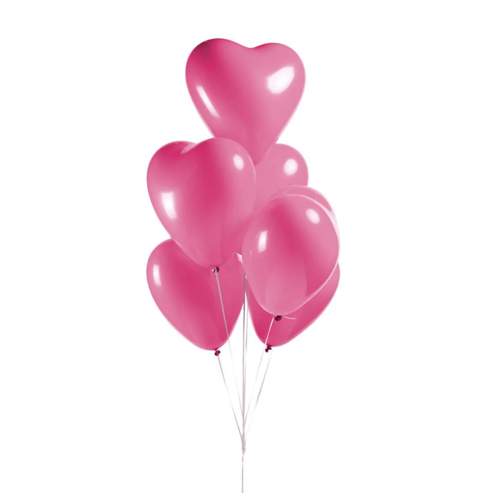 Roze Hartjes Ballonnen 30cm 6st - Image 3