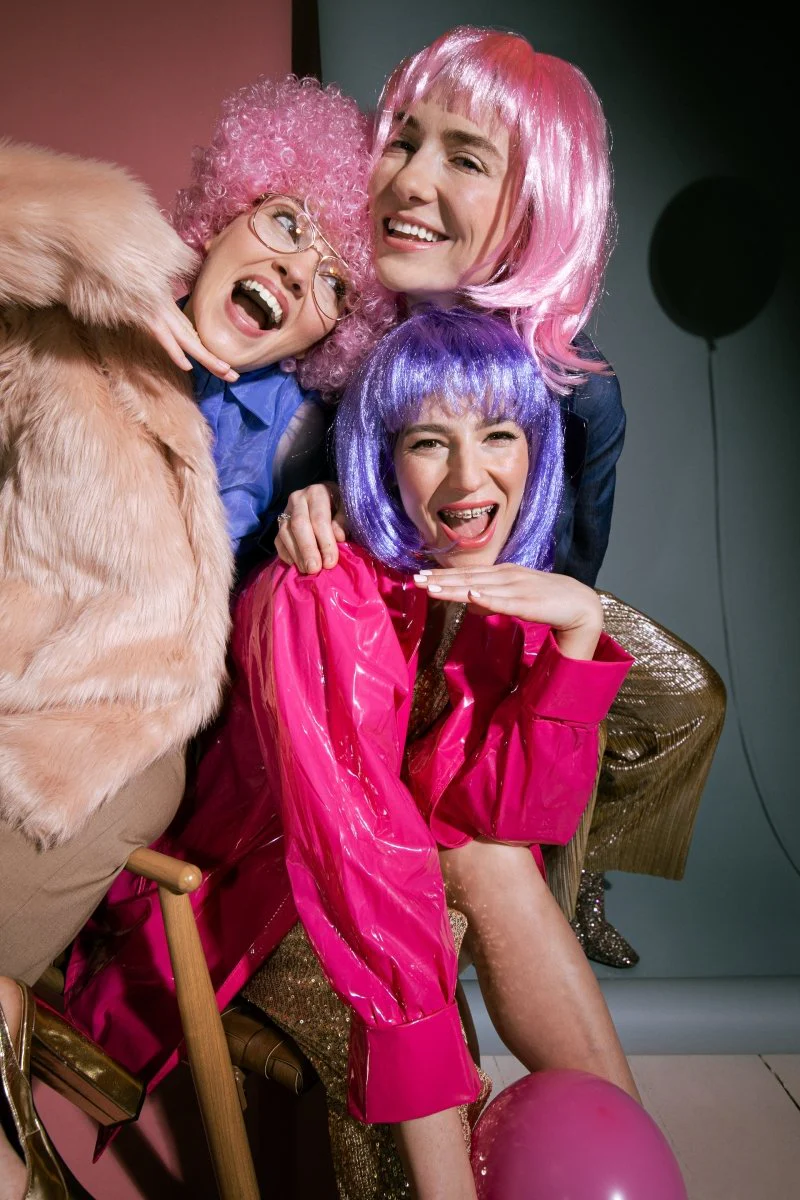 Roze Pruik Bob Met Pony - Image 3