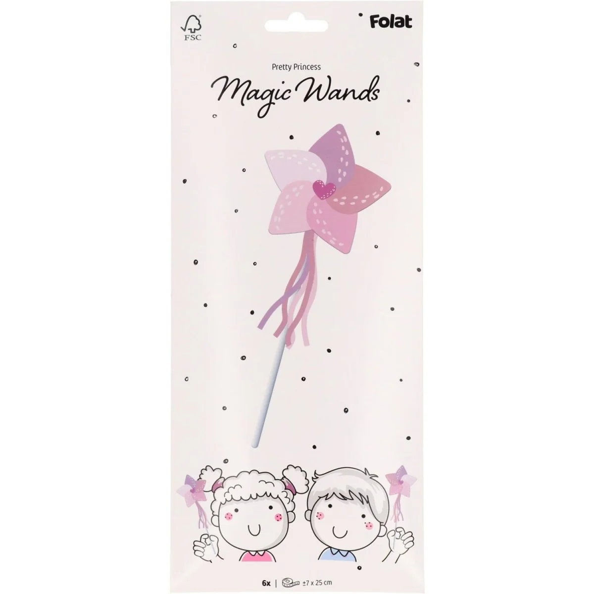 Roze Toverstaf 26cm 6st - Image 3