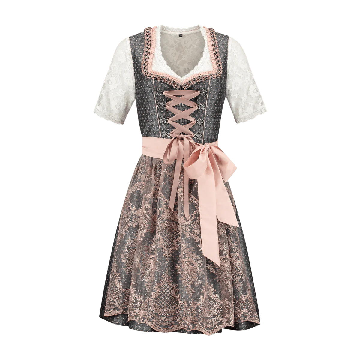 Roze Wit Creme Dirndl Jurk Oktoberfest Dames - Image 3