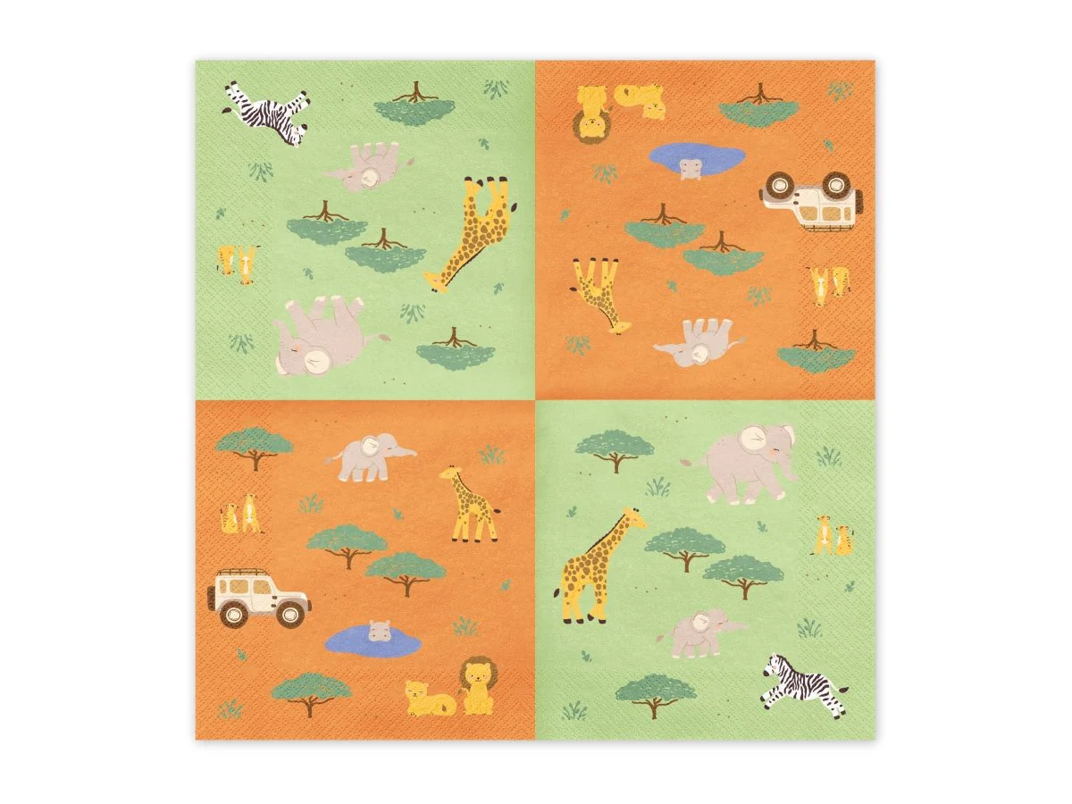 Safari Servetten 2 Laags 33cm 12st - Image 2