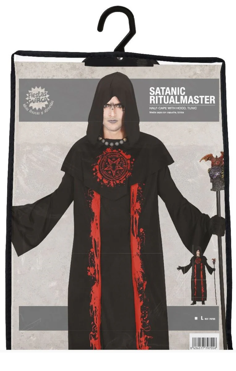Satan Halloween Kostuum Heren Rood L - Image 4