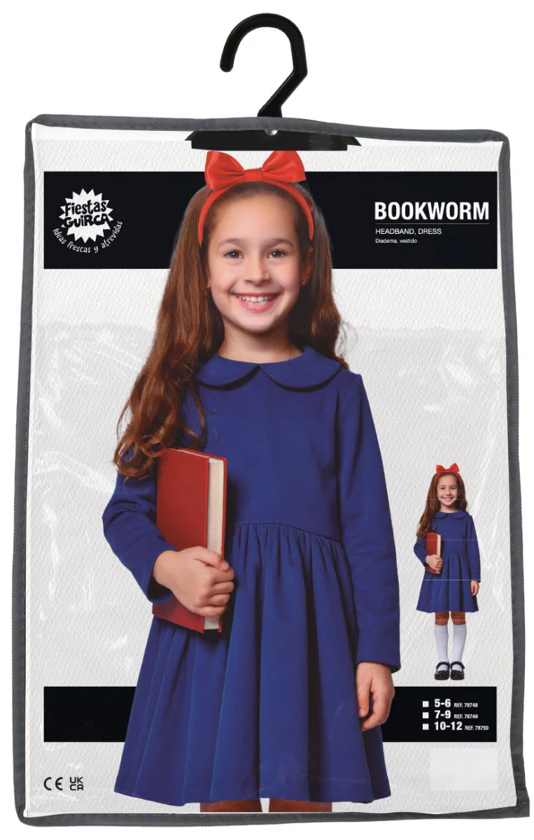 Schoolmeisje Kostuum Kind Boekenwurm - Image 6