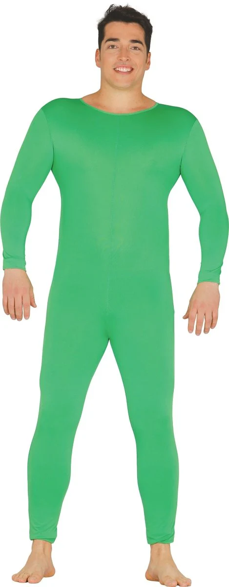 Second Skin Pak Kostuum Groen Heren