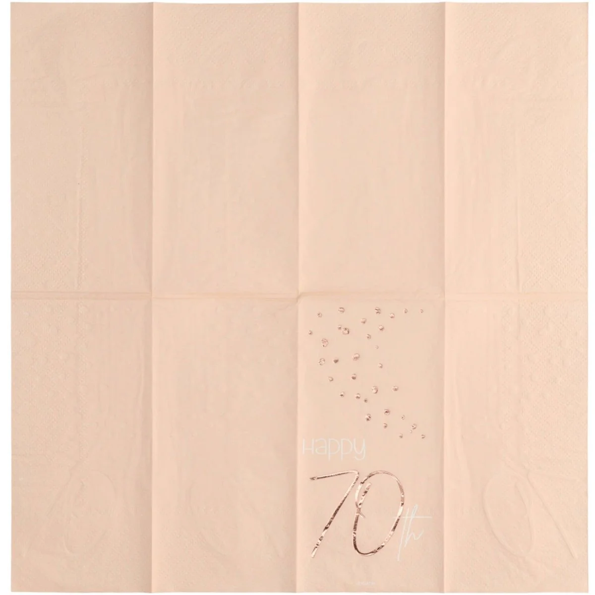 Servetten 70 Jaar Rose Goud 33cm 10st - Image 2