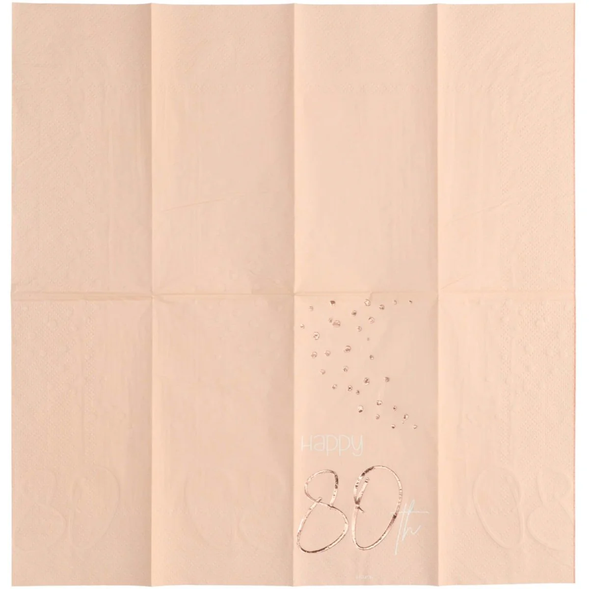 Servetten 80 Jaar Rose Goud 33cm 10st - Image 2
