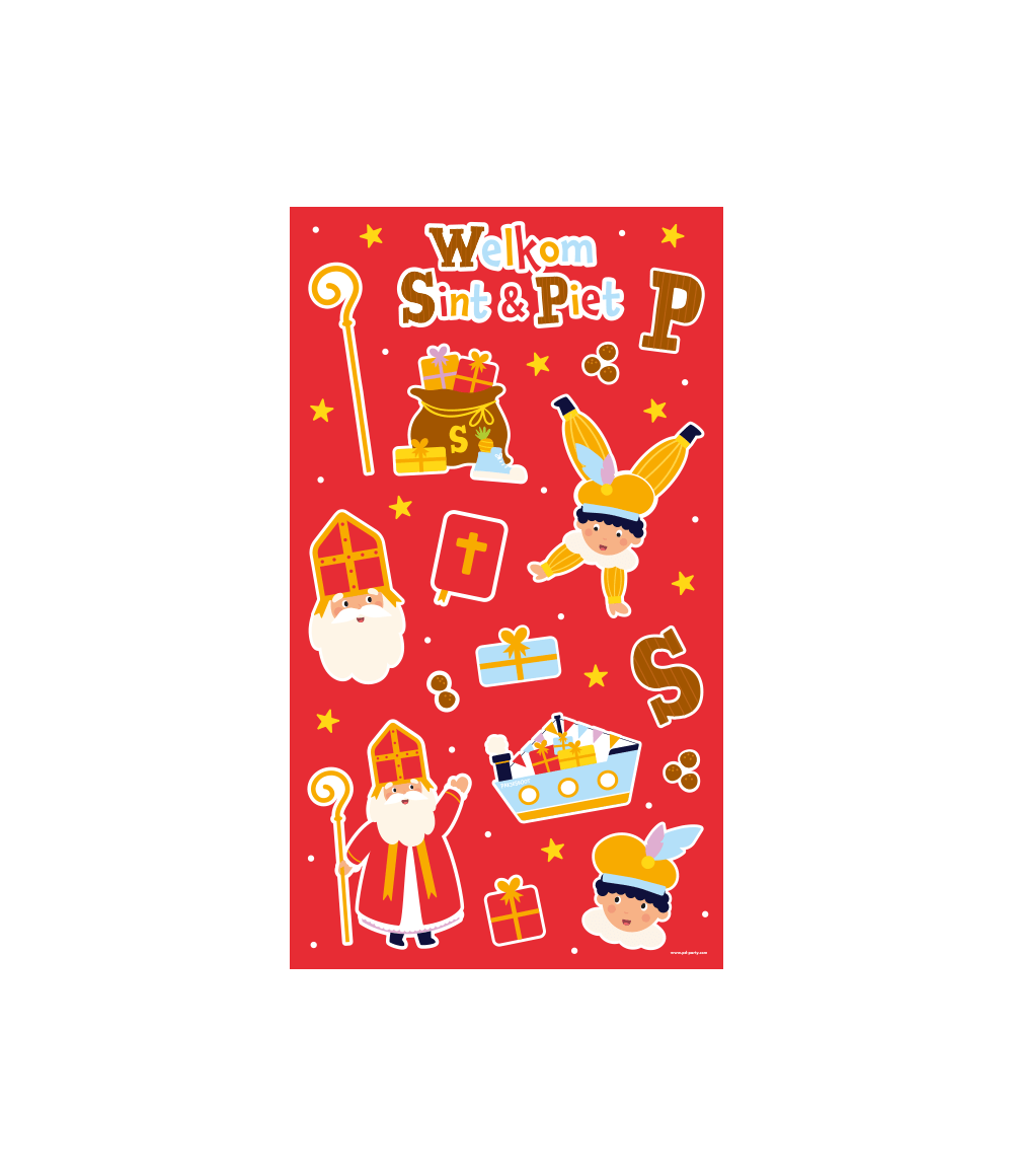 Sinterklaas Stickervellen 4st - Image 2