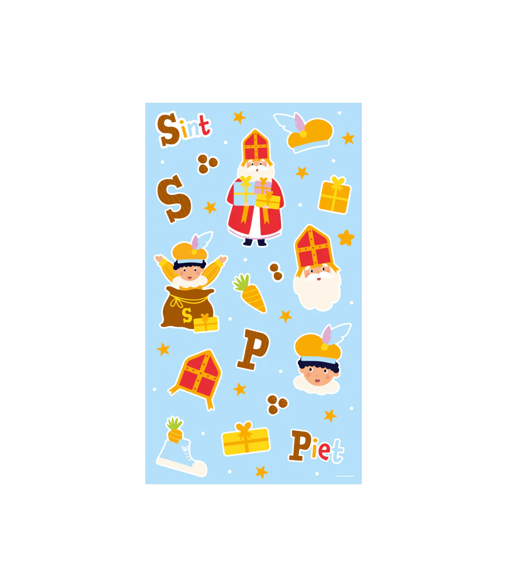 Sinterklaas Stickervellen 4st - Image 3