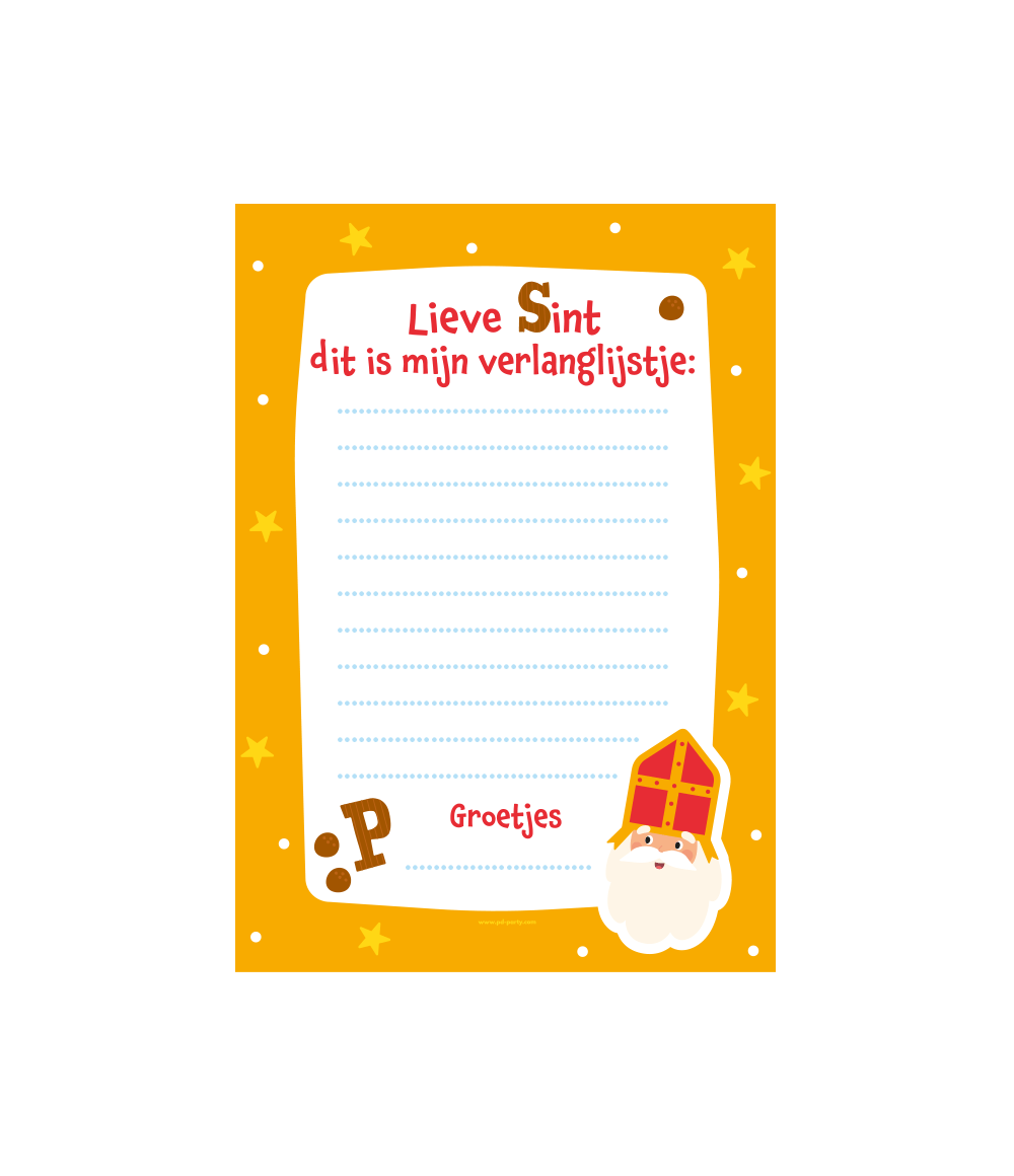 Sinterklaas Verlanglijstjes 16cm 6st - Image 2