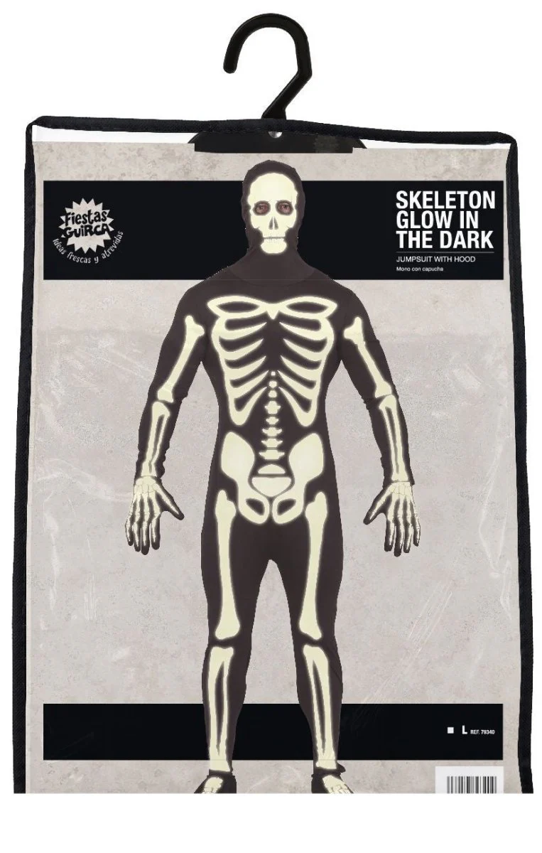 Skelet Halloween Kostuum Heren Zwart L - Image 4