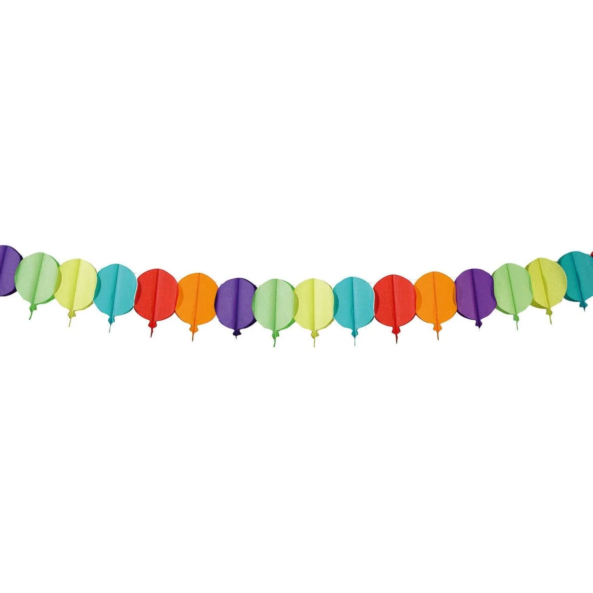 Slinger papier ballon meerkleurig - 6 meter