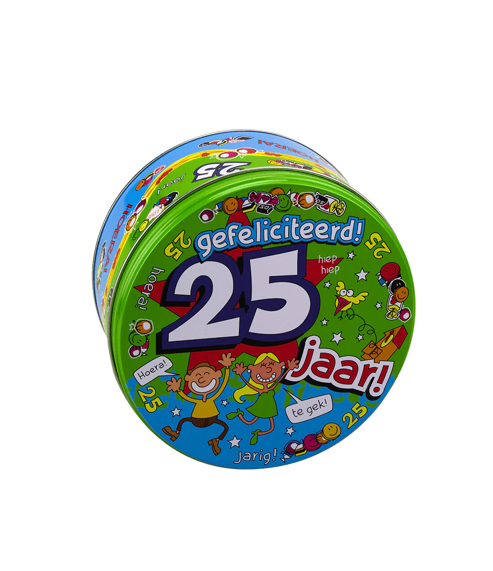 Snoeptrommel 25 Jaar 14cm - Image 2