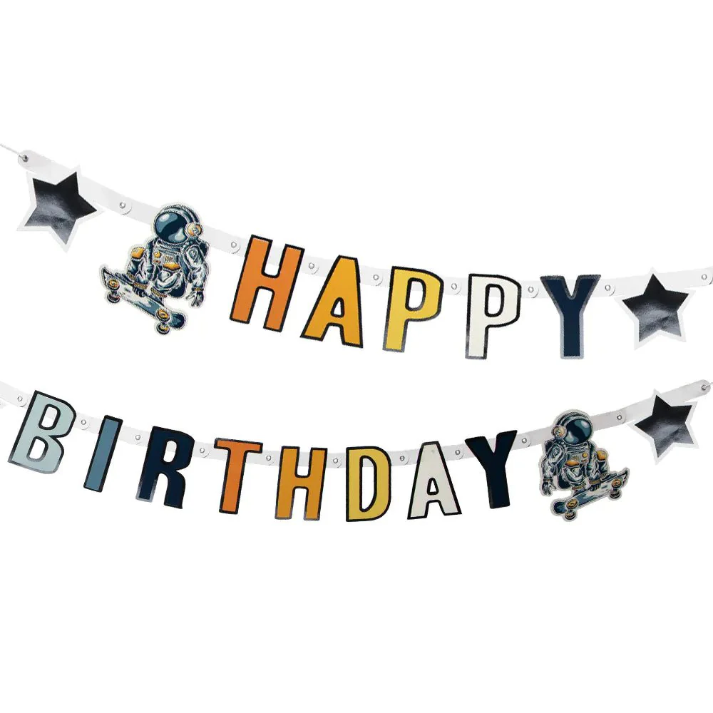 Space Party Letterslinger Happy Birthday 2,5m - Image 2