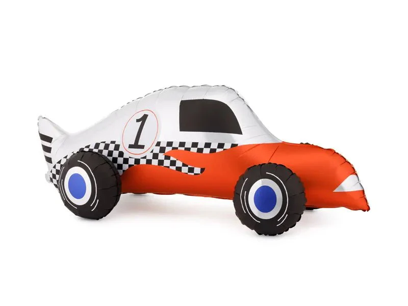 Staande folieballon Raceauto, 90x34 cm, mix
