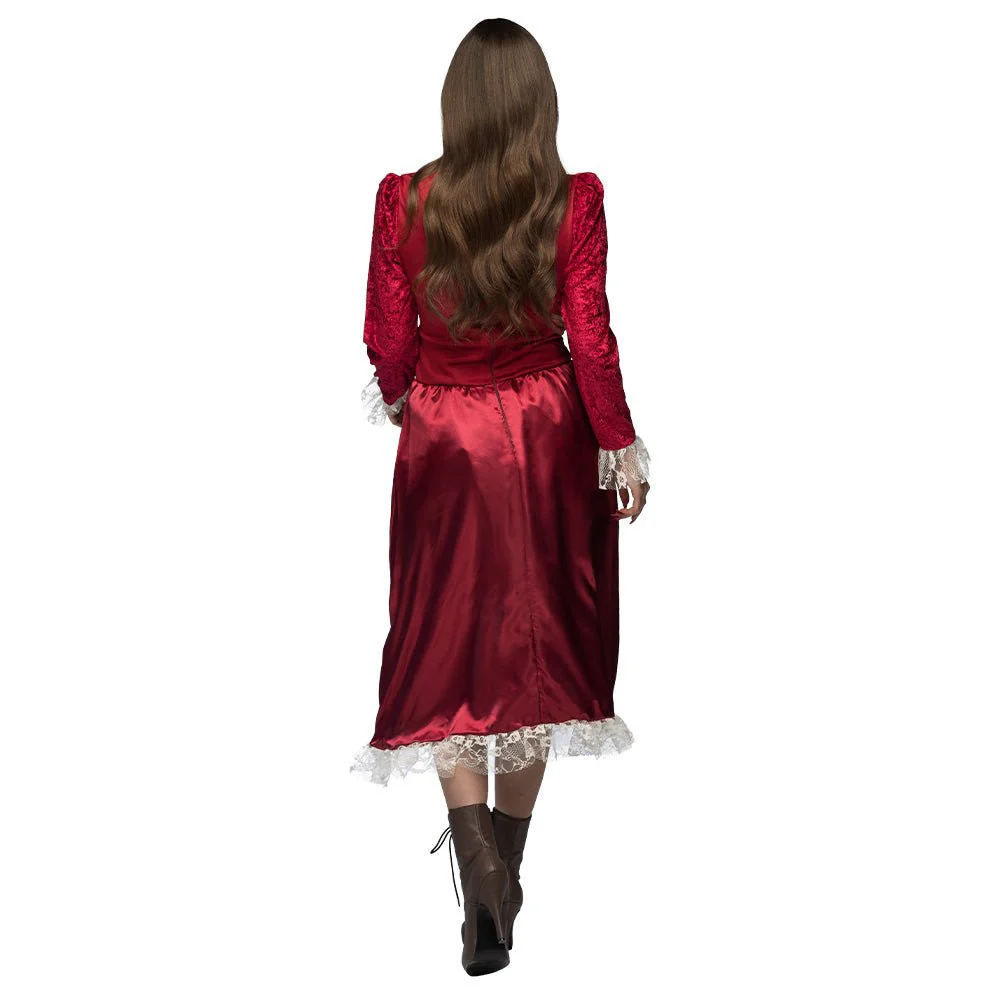Steampunk Jurk Rood Dames - Image 4