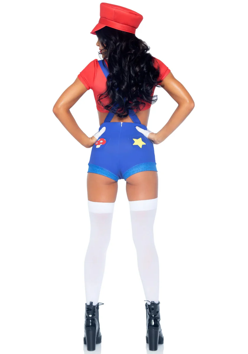 Super Mario Pak Rood Blauw Dames Leg Avenue - Image 2