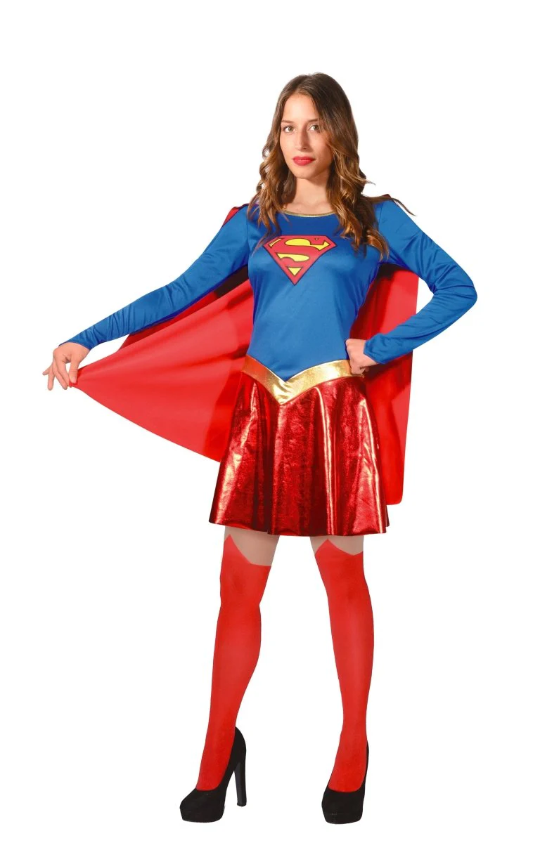 Supergirl Kostuum Dames Blauw Rood