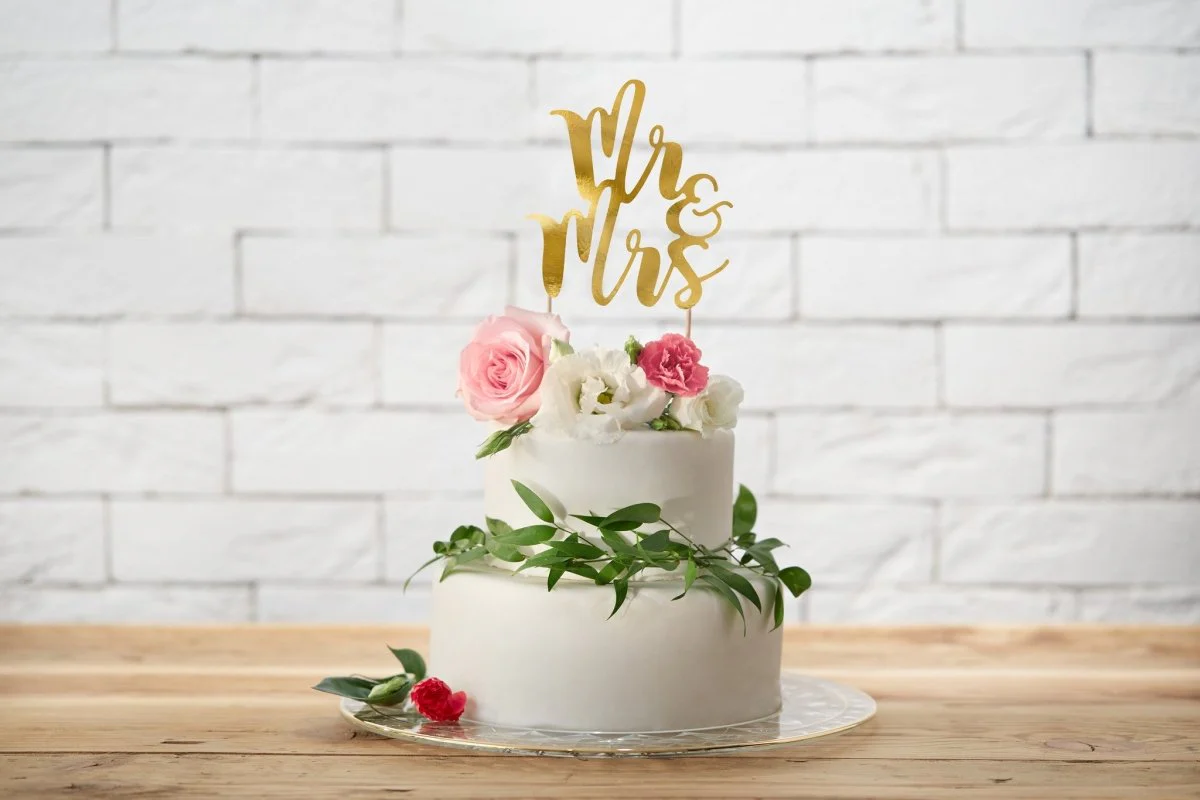 Taarttopper Mr & Mrs Goud 25,5cm - Image 3