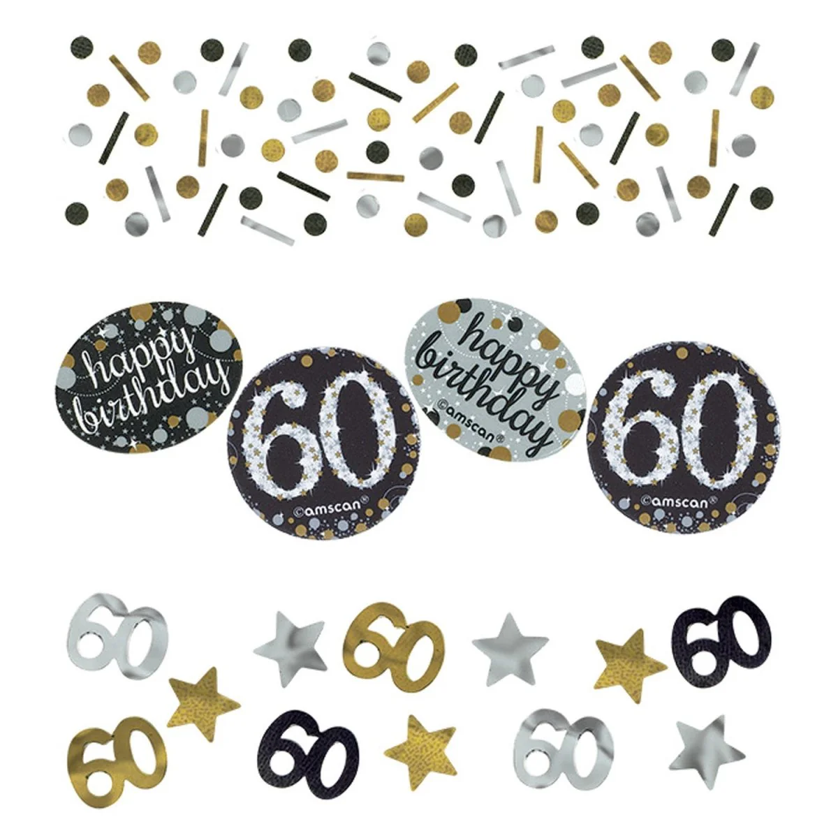 Tafelconfetti 60 Jaar Happy Birthday 34gr