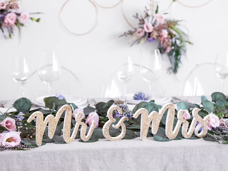 Tafeldecoratie Mr & Mrs 50cm - Image 3