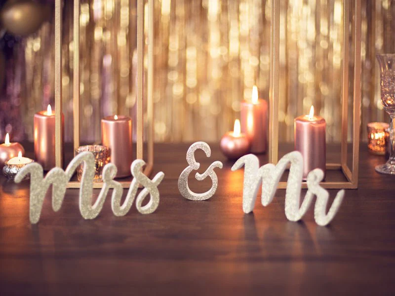 Tafeldecoratie Mr & Mrs 50cm - Image 4