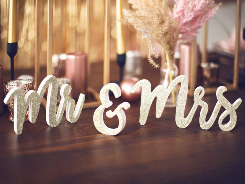 Tafeldecoratie Mr & Mrs 50cm - Image 6