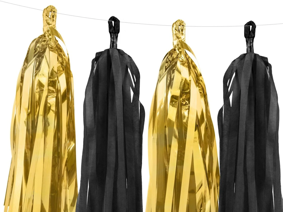 Tassel Slinger Zwart Goud 2m - Image 2