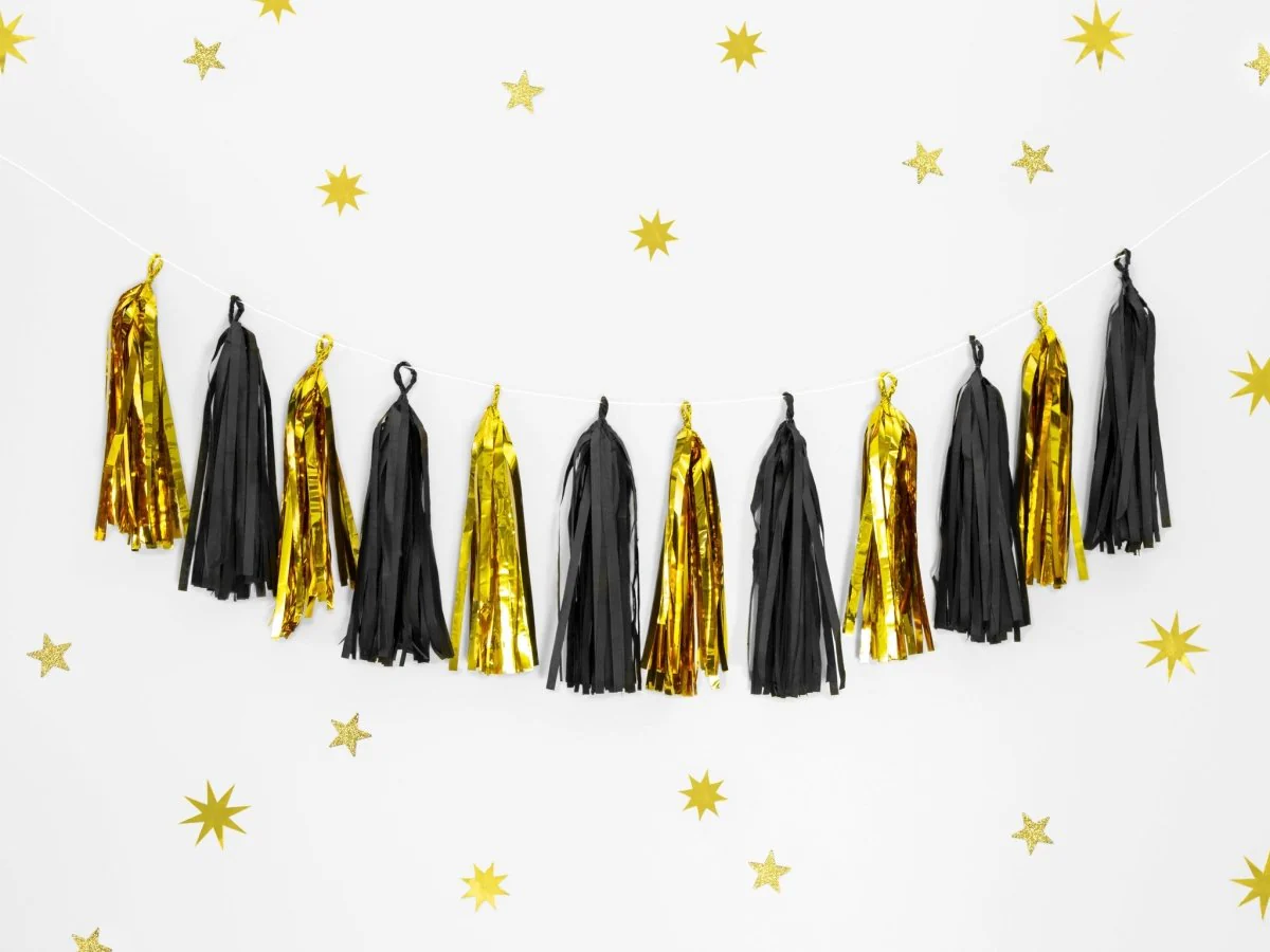 Tassel Slinger Zwart Goud 2m - Image 7
