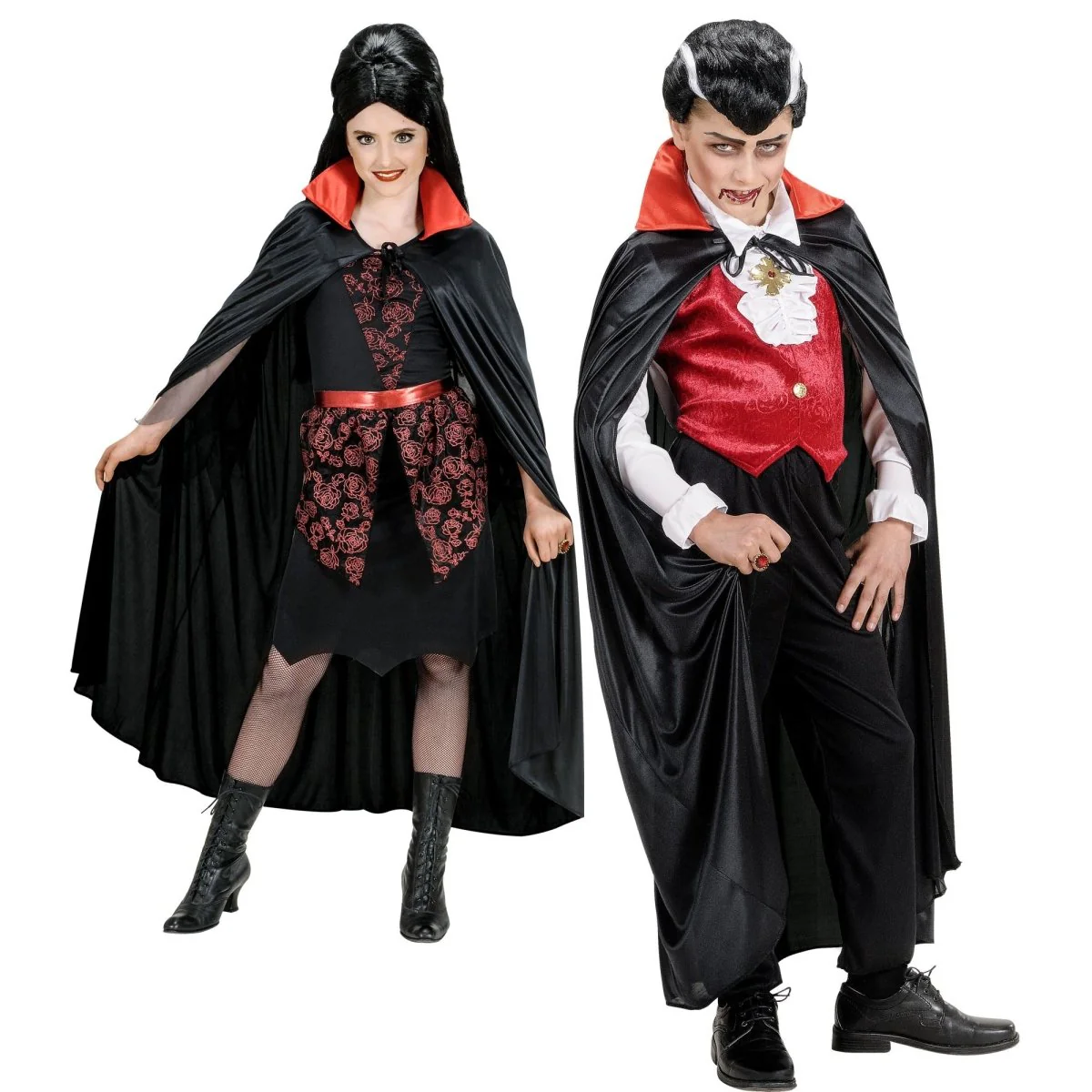 Vampier Cape Zwart Rood Kind