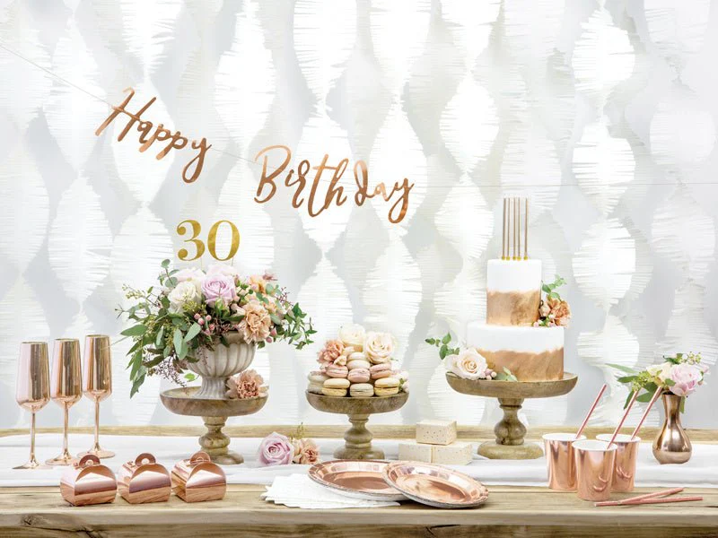 Verjaardag Letterslinger Happy Birthday Rose Goud 62cm - Image 5
