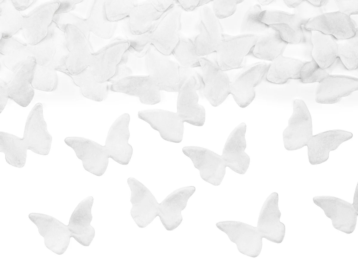 Vlinder Confetti Kanon Wit 20cm - Image 3