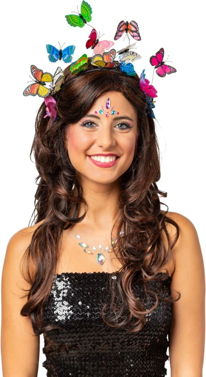Vlinder Haarband Gekleurd