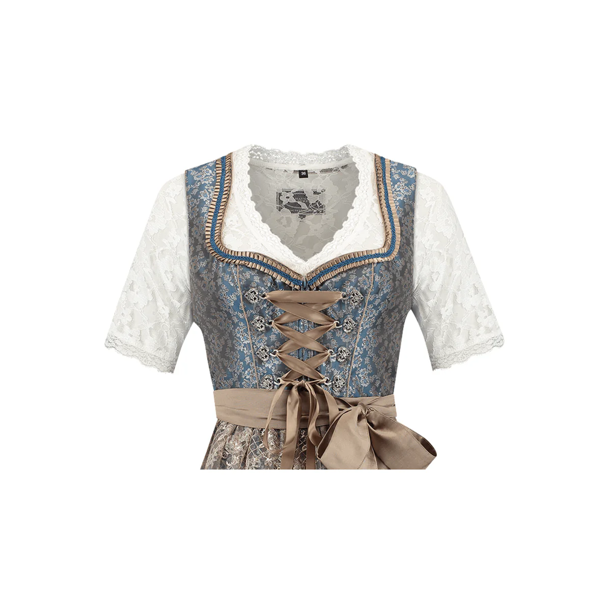 Wit Blauwe Dirndl Jurk Oktoberfest Roze Dames - Image 9
