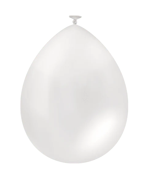 Witte Ballonnen Metallic 30cm 10st