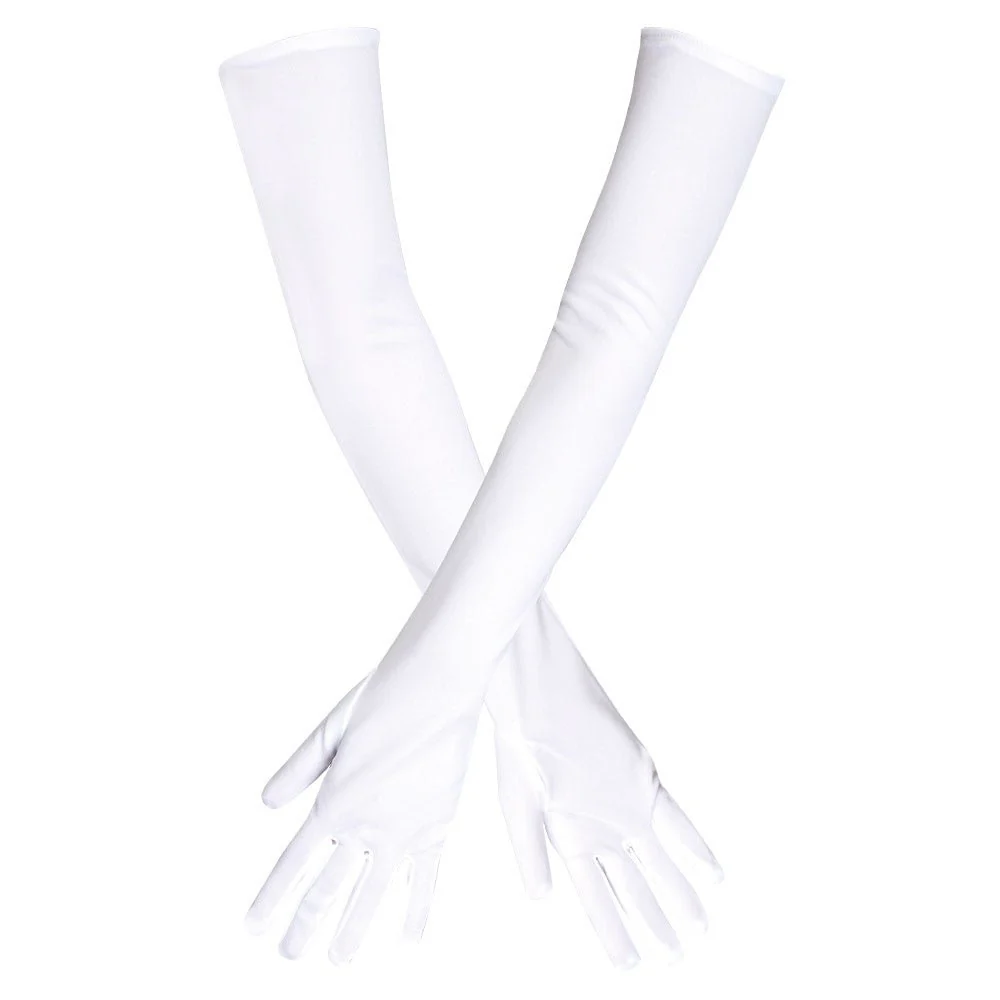 Witte Handschoenen Lang 40cm - Image 2