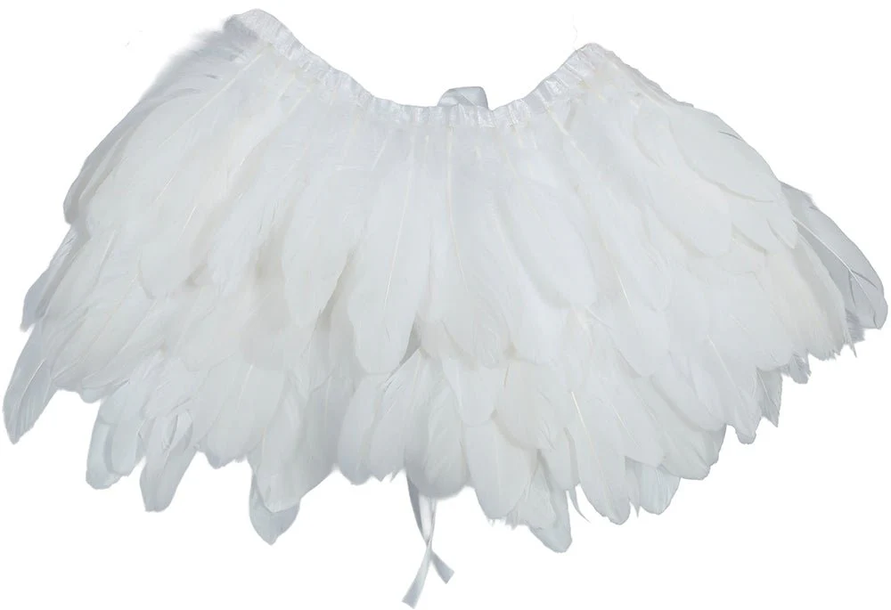 Witte Kraag Veren 30cm - Image 4