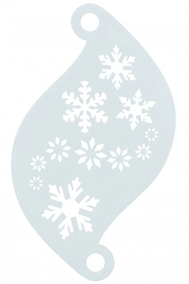 Witte Make Up Sjabloon Sneeuwlokjes