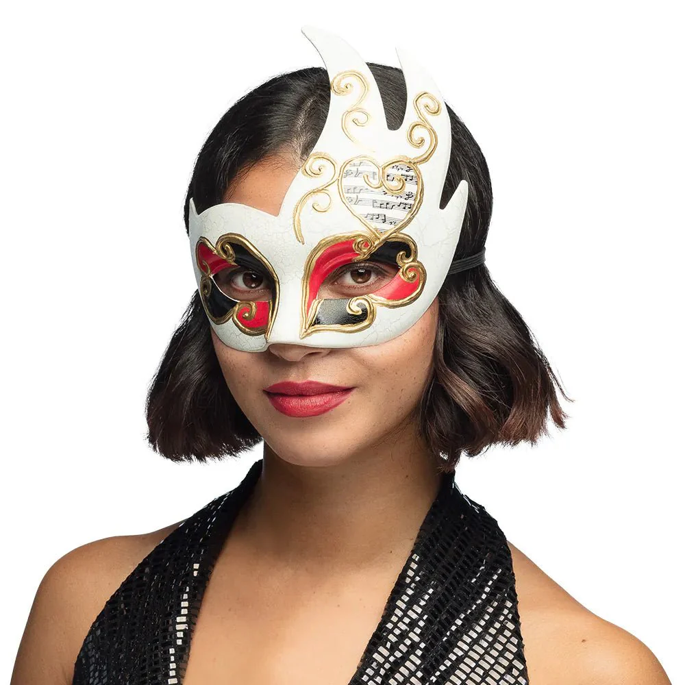 Witte Oogmasker Venice Musica - Image 3