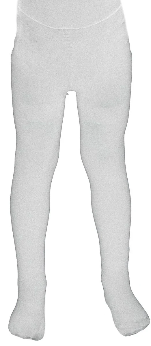 Witte Opaque Maillot – Unisex Kinderen